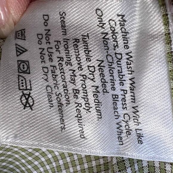 Eddie Bauer Shirt Men's Size Large Plaid Green Button Down Relaxed - Picture 10 of 11